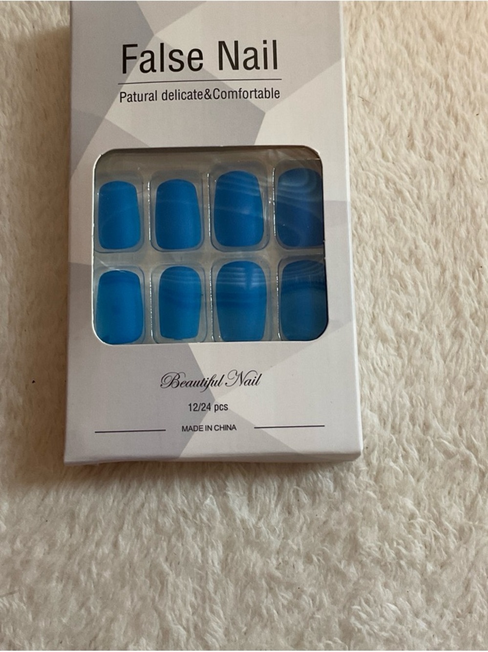 Blue Press-On Nails — 12/24 Pack